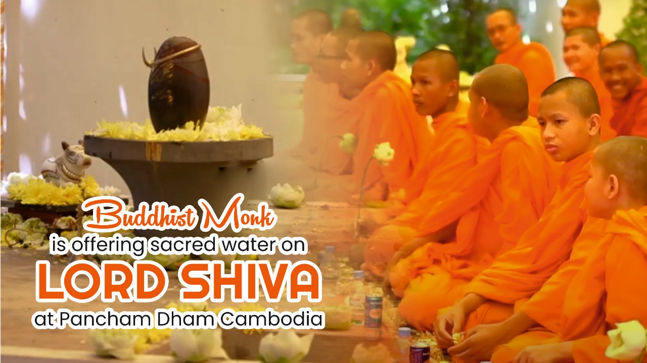 Aarambh TV | Breaking News  Buddhist Monk is offering sacred water on SHIVJI  @CambodiaPanchamDham