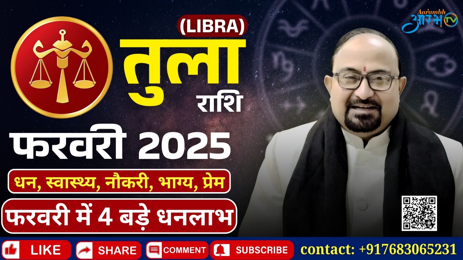 तुला राशि फरवरी 2025: होंगे 4 बड़े धनलाभ, जानिए अपना राशिफल | By Astro Manish Aditya